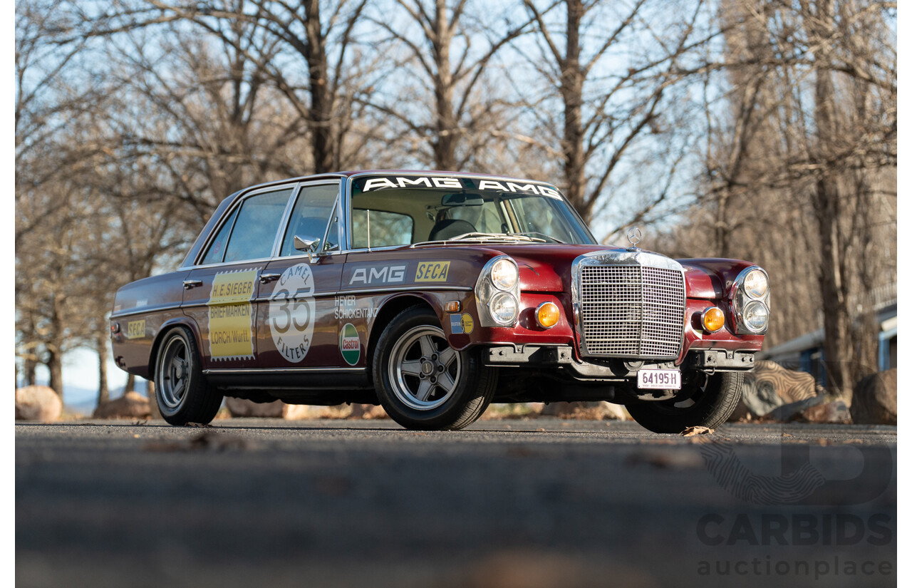 8/1970 Mercedes Benz 300 SEL 6.3 "Red Pig Tribute" W109 4d Sedan Cranberry V8 6.3L - Import