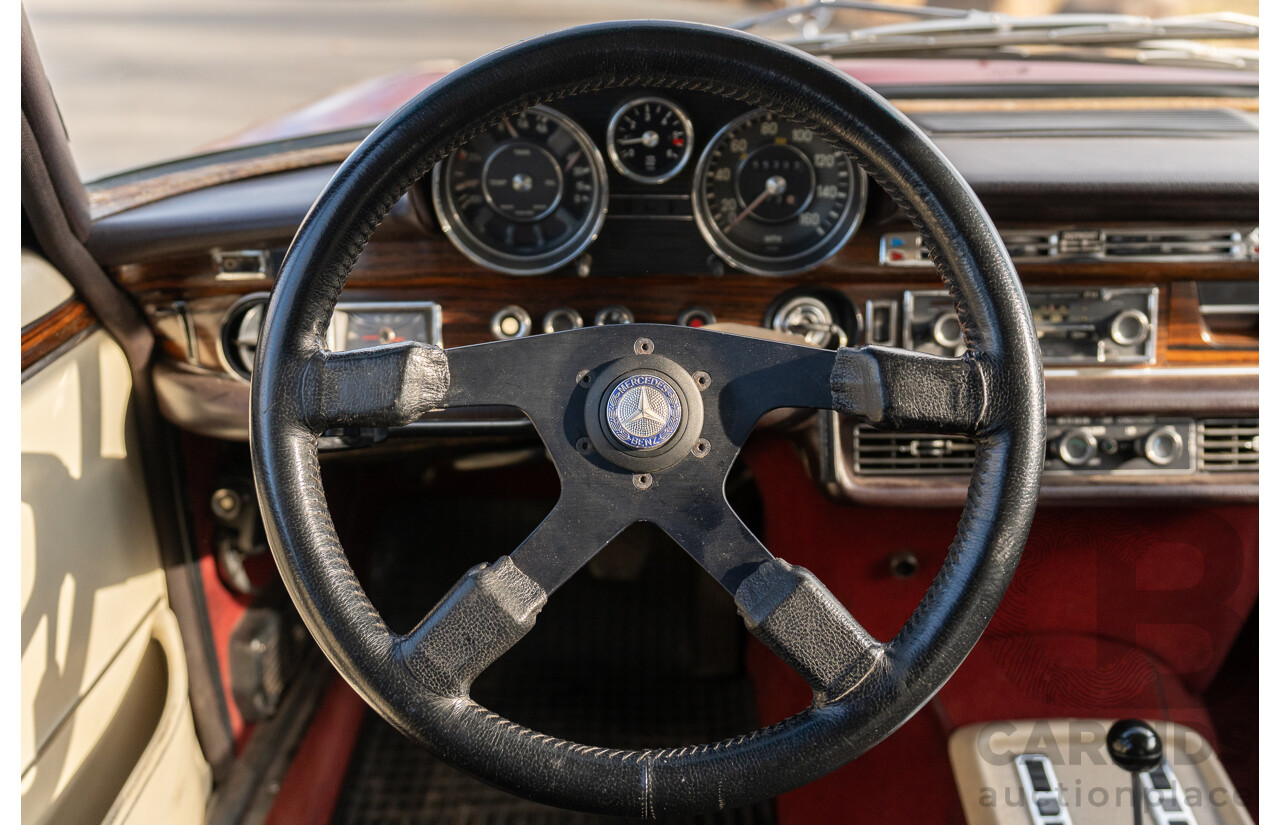 8/1970 Mercedes Benz 300 SEL 6.3 "Red Pig Tribute" W109 4d Sedan Cranberry V8 6.3L - Import