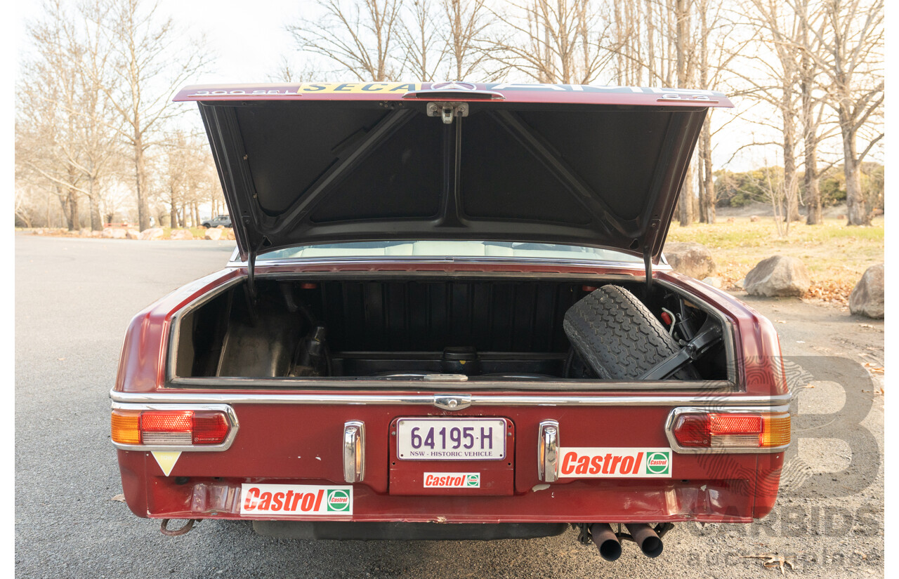 8/1970 Mercedes Benz 300 SEL 6.3 "Red Pig Tribute" W109 4d Sedan Cranberry V8 6.3L - Import