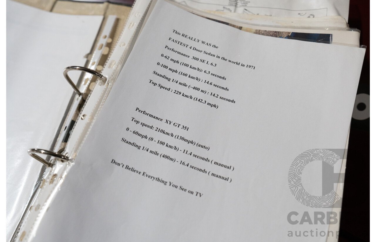 8/1970 Mercedes Benz 300 SEL 6.3 "Red Pig Tribute" W109 4d Sedan Cranberry V8 6.3L - Import