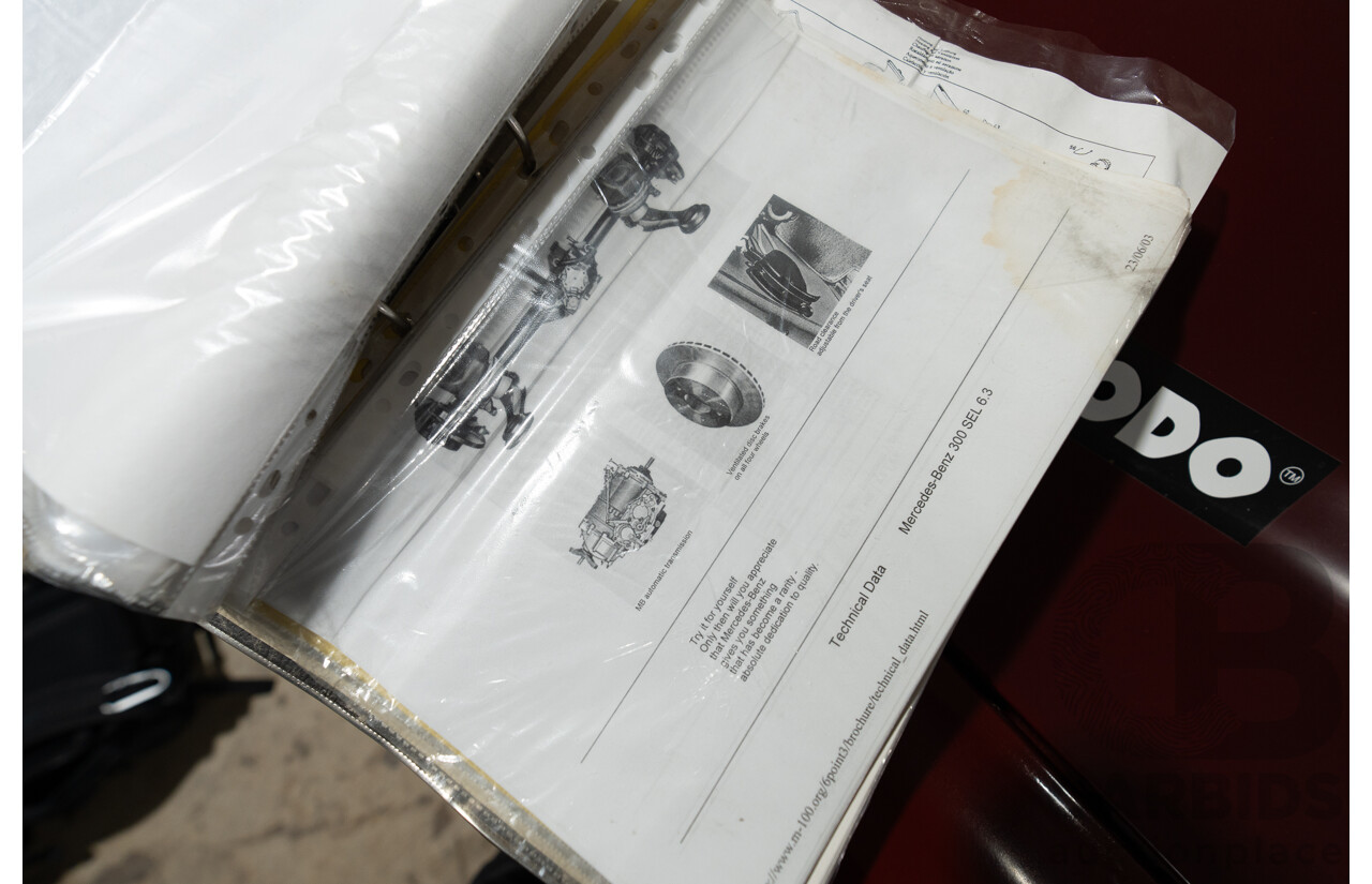 8/1970 Mercedes Benz 300 SEL 6.3 "Red Pig Tribute" W109 4d Sedan Cranberry V8 6.3L - Import