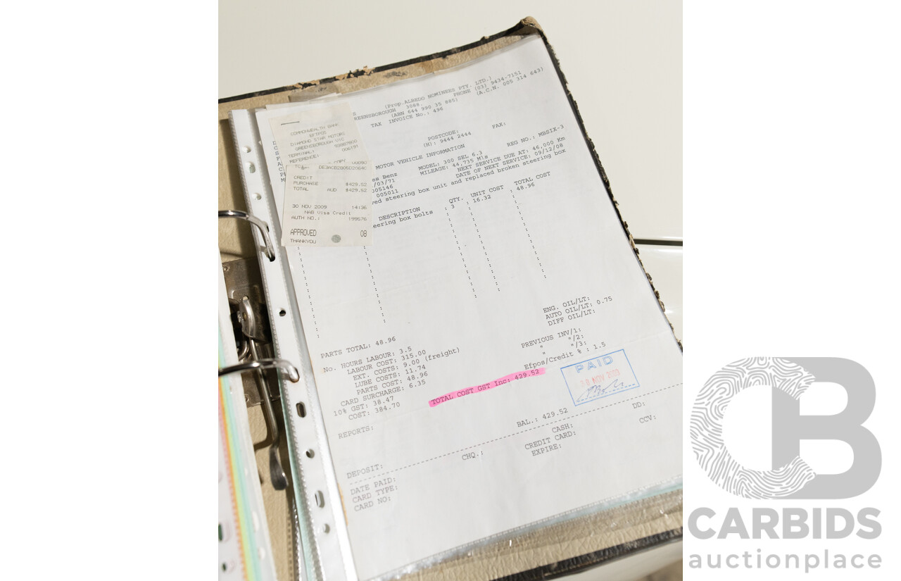 8/1970 Mercedes Benz 300 SEL 6.3 "Red Pig Tribute" W109 4d Sedan Cranberry V8 6.3L - Import