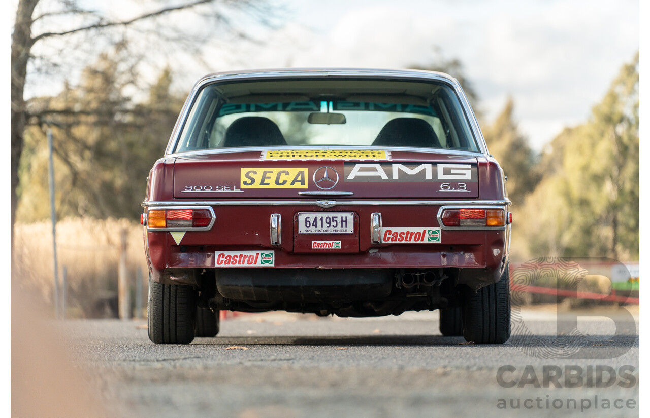 8/1970 Mercedes Benz 300 SEL 6.3 "Red Pig Tribute" W109 4d Sedan Cranberry V8 6.3L - Import