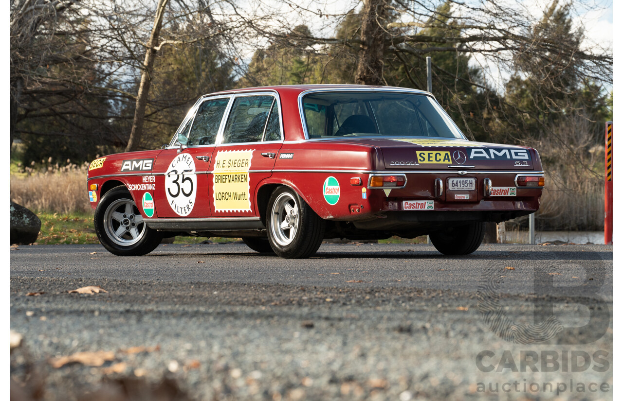 8/1970 Mercedes Benz 300 SEL 6.3 "Red Pig Tribute" W109 4d Sedan Cranberry V8 6.3L - Import