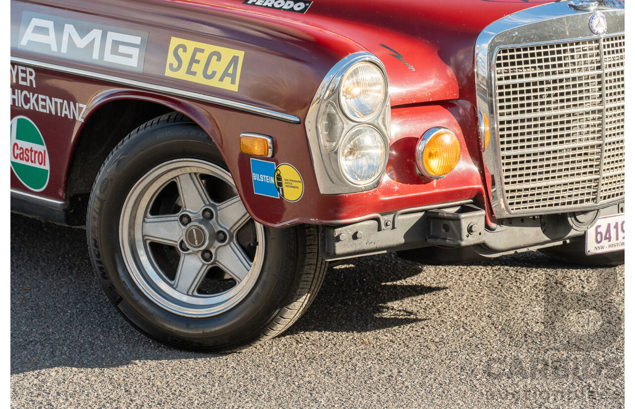 8/1970 Mercedes Benz 300 SEL 6.3 "Red Pig Tribute" W109 4d Sedan Cranberry V8 6.3L - Import