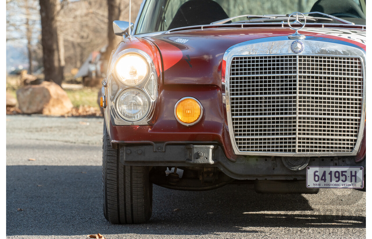 8/1970 Mercedes Benz 300 SEL 6.3 "Red Pig Tribute" W109 4d Sedan Cranberry V8 6.3L - Import