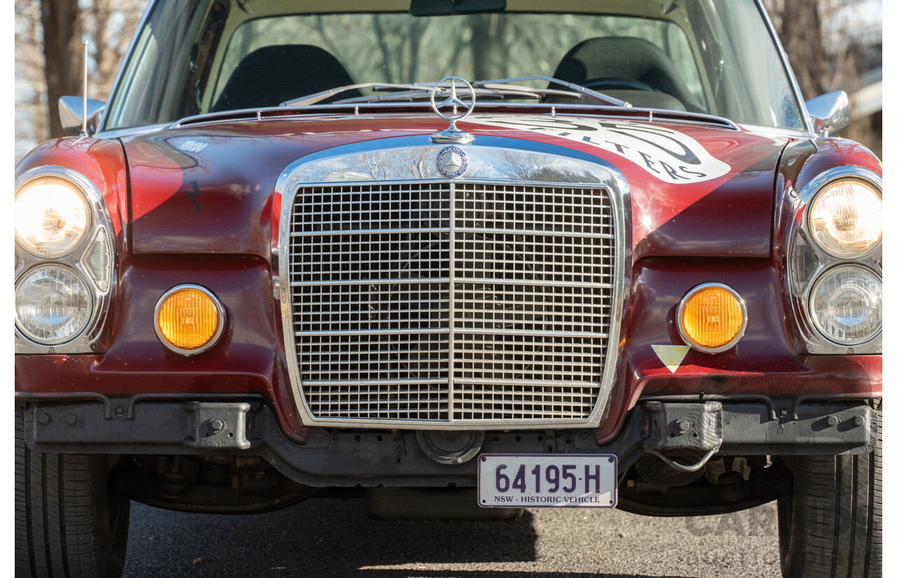 8/1970 Mercedes Benz 300 SEL 6.3 "Red Pig Tribute" W109 4d Sedan Cranberry V8 6.3L - Import