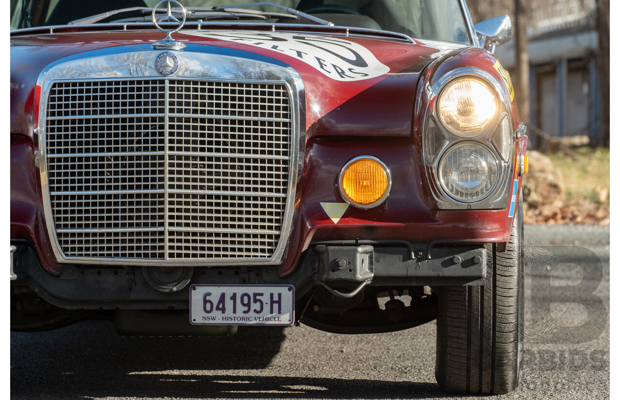 8/1970 Mercedes Benz 300 SEL 6.3 "Red Pig Tribute" W109 4d Sedan Cranberry V8 6.3L - Import