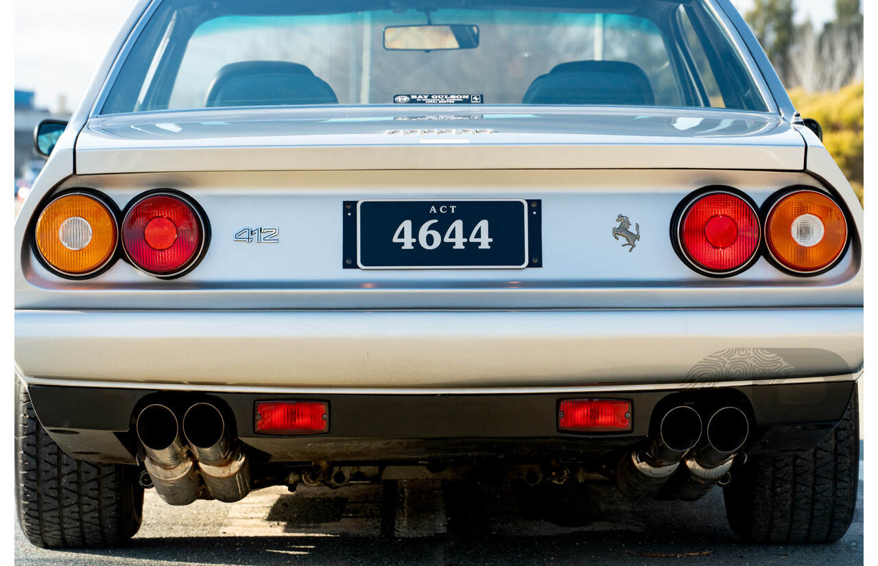 01/1986 Ferrari 412 A Tipo F101 EL 2d Coupe Argento Fer Silver V12 4.9L - Hong Kong Import