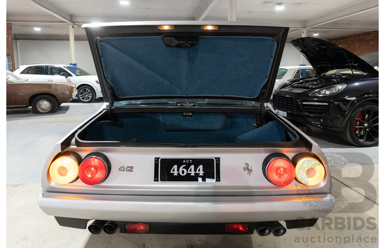 01/1986 Ferrari 412 A Tipo F101 EL 2d Coupe Argento Fer Silver V12 4.9L - Hong Kong Import