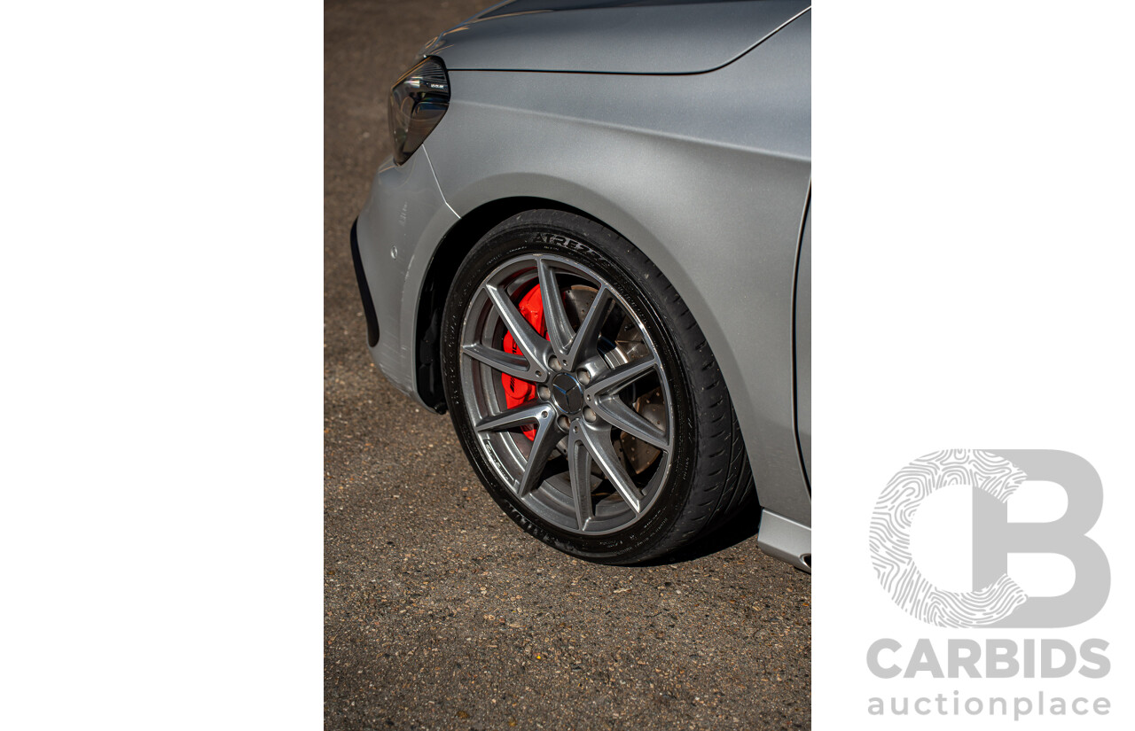 9/2017 Mercedes Benz A45 AMG 4Matic (AWD) 176 MY17 5d Hatchback Polar Silver Turbo 2.0L