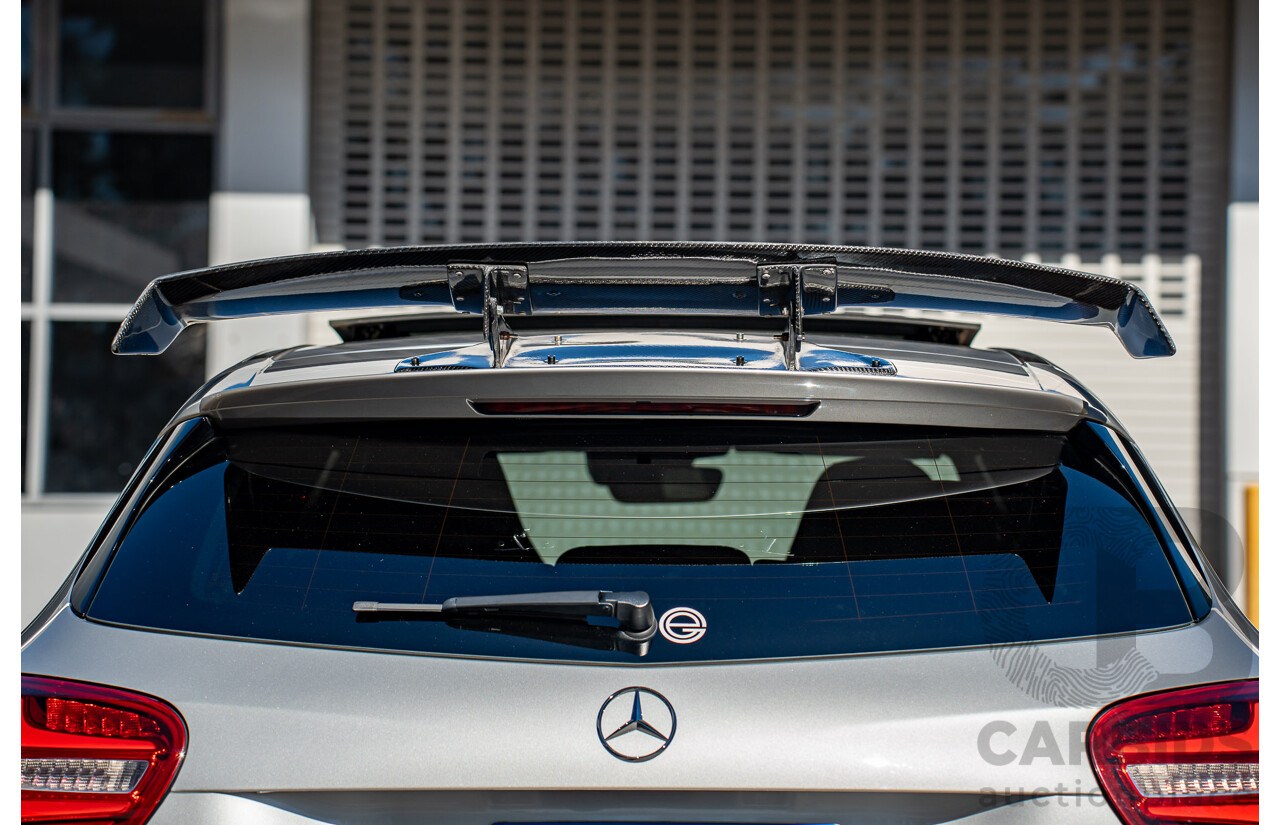 9/2017 Mercedes Benz A45 AMG 4Matic (AWD) 176 MY17 5d Hatchback Polar Silver Turbo 2.0L