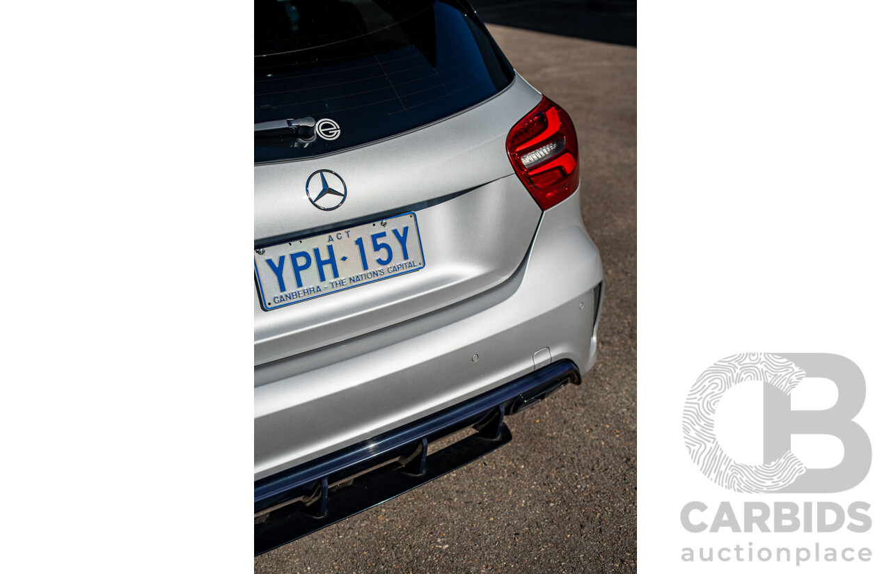 9/2017 Mercedes Benz A45 AMG 4Matic (AWD) 176 MY17 5d Hatchback Polar Silver Turbo 2.0L