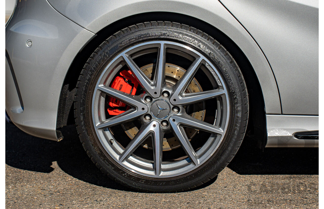 9/2017 Mercedes Benz A45 AMG 4Matic (AWD) 176 MY17 5d Hatchback Polar Silver Turbo 2.0L