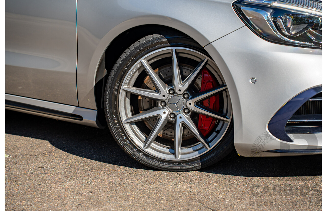 9/2017 Mercedes Benz A45 AMG 4Matic (AWD) 176 MY17 5d Hatchback Polar Silver Turbo 2.0L