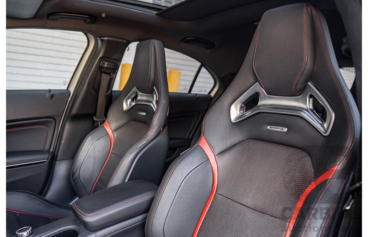 9/2017 Mercedes Benz A45 AMG 4Matic (AWD) 176 MY17 5d Hatchback Polar Silver Turbo 2.0L