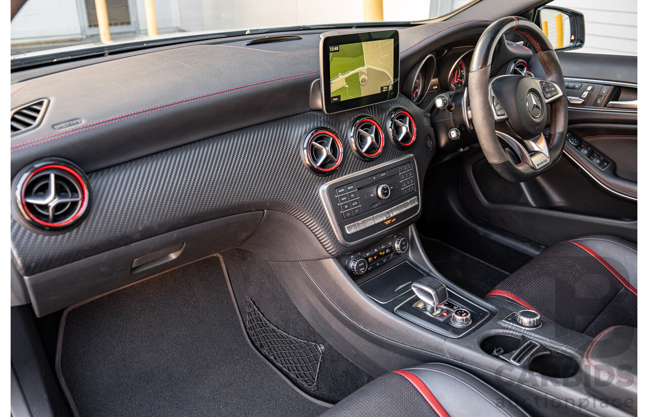 9/2017 Mercedes Benz A45 AMG 4Matic (AWD) 176 MY17 5d Hatchback Polar Silver Turbo 2.0L