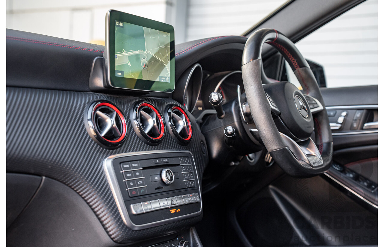 9/2017 Mercedes Benz A45 AMG 4Matic (AWD) 176 MY17 5d Hatchback Polar Silver Turbo 2.0L