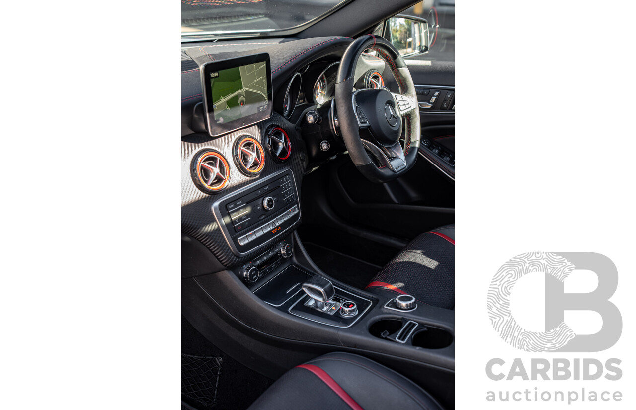 9/2017 Mercedes Benz A45 AMG 4Matic (AWD) 176 MY17 5d Hatchback Polar Silver Turbo 2.0L