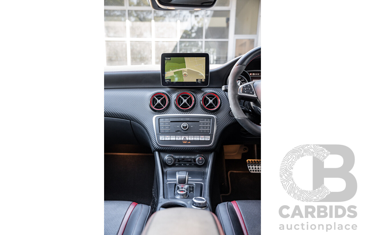 9/2017 Mercedes Benz A45 AMG 4Matic (AWD) 176 MY17 5d Hatchback Polar Silver Turbo 2.0L