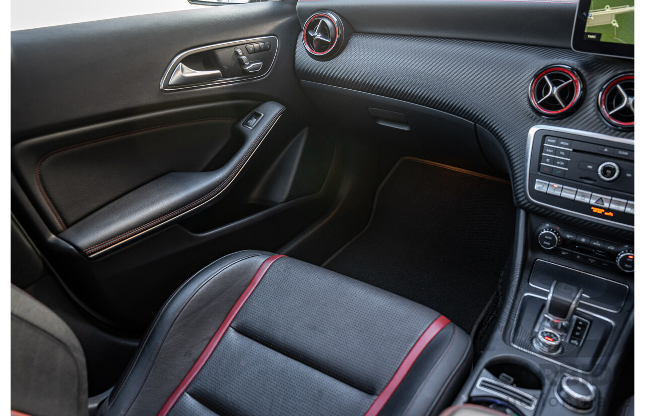 9/2017 Mercedes Benz A45 AMG 4Matic (AWD) 176 MY17 5d Hatchback Polar Silver Turbo 2.0L