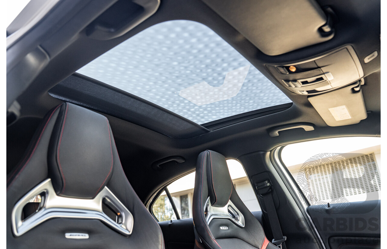 9/2017 Mercedes Benz A45 AMG 4Matic (AWD) 176 MY17 5d Hatchback Polar Silver Turbo 2.0L