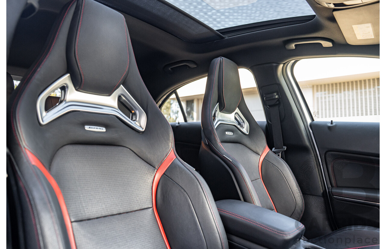 9/2017 Mercedes Benz A45 AMG 4Matic (AWD) 176 MY17 5d Hatchback Polar Silver Turbo 2.0L