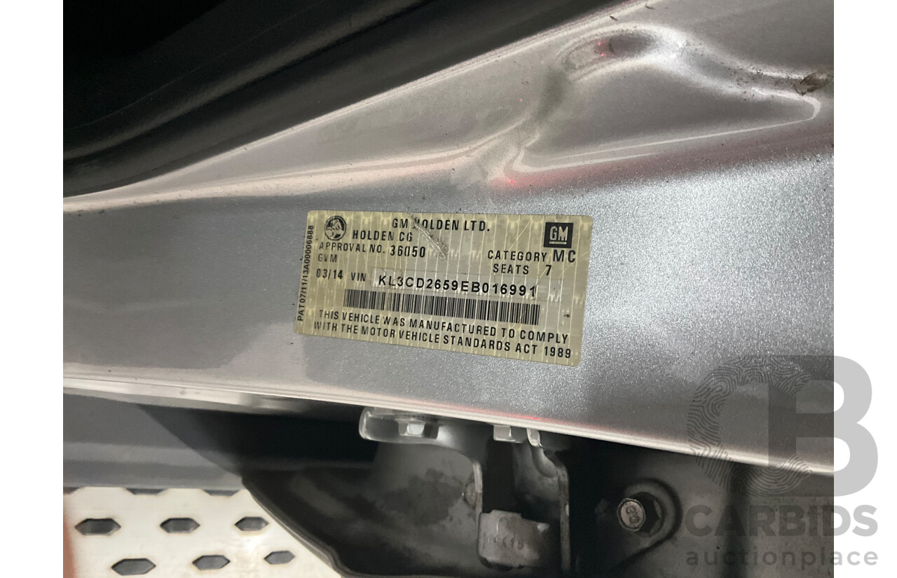 3/2014 Holden Captiva 7 LTZ (AWD) CG MY14 4d Wagon Silver Nitrate Metallic V6 3.0L - 7 Seater