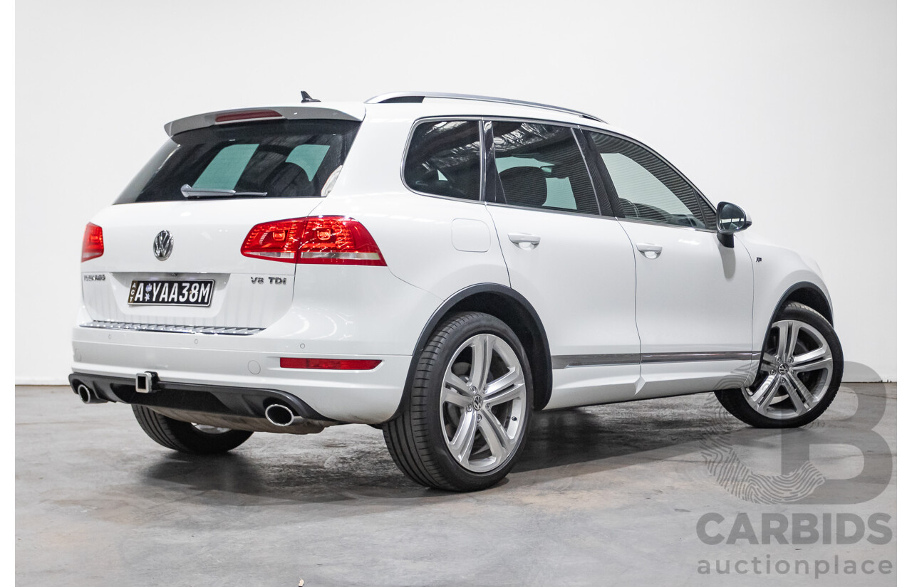 07/2014 Volkswagen Touareg V8 TDI R-LINE (AWD) 7P MY14 4D Wagon Pure White Turbo Diesel 4.1L