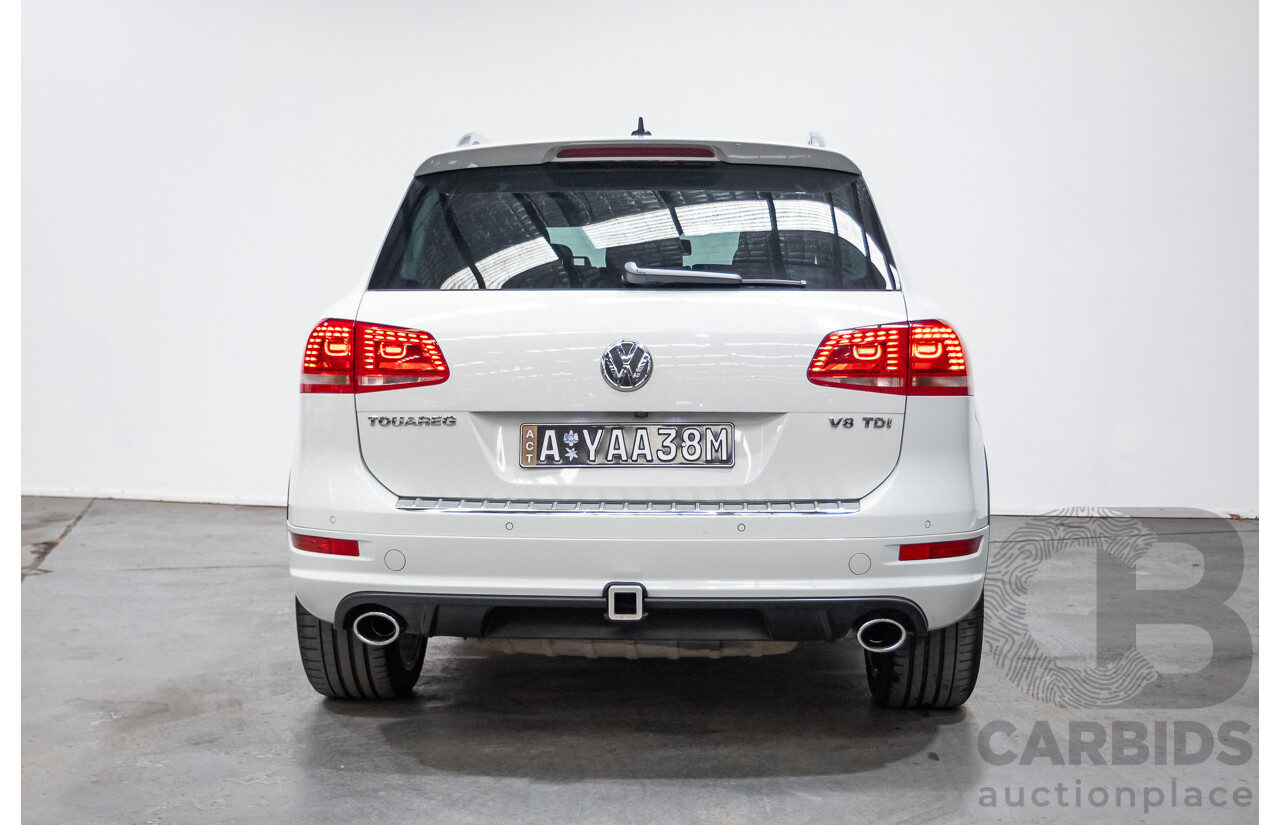 07/2014 Volkswagen Touareg V8 TDI R-LINE (AWD) 7P MY14 4D Wagon Pure White Turbo Diesel 4.1L