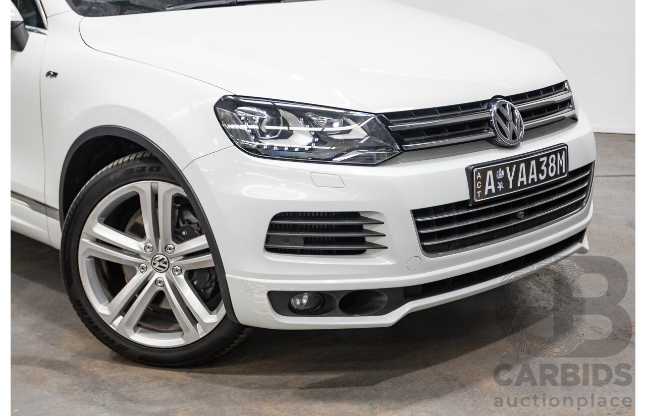 07/2014 Volkswagen Touareg V8 TDI R-LINE (AWD) 7P MY14 4D Wagon Pure White Turbo Diesel 4.1L