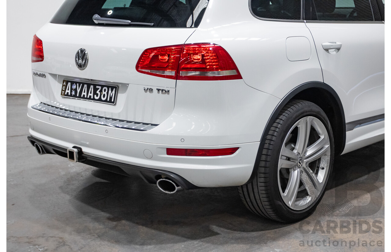 07/2014 Volkswagen Touareg V8 TDI R-LINE (AWD) 7P MY14 4D Wagon Pure White Turbo Diesel 4.1L