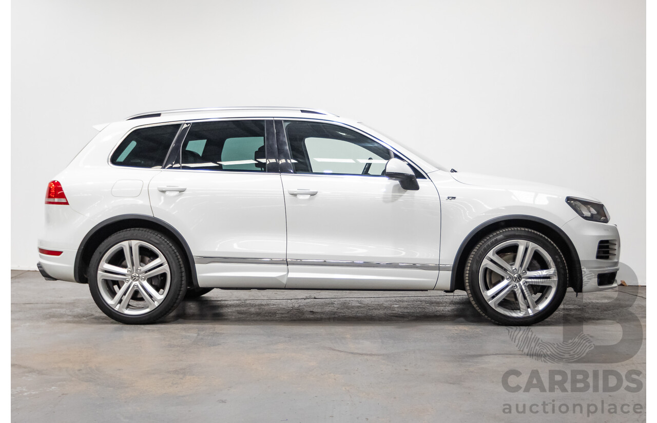 07/2014 Volkswagen Touareg V8 TDI R-LINE (AWD) 7P MY14 4D Wagon Pure White Turbo Diesel 4.1L
