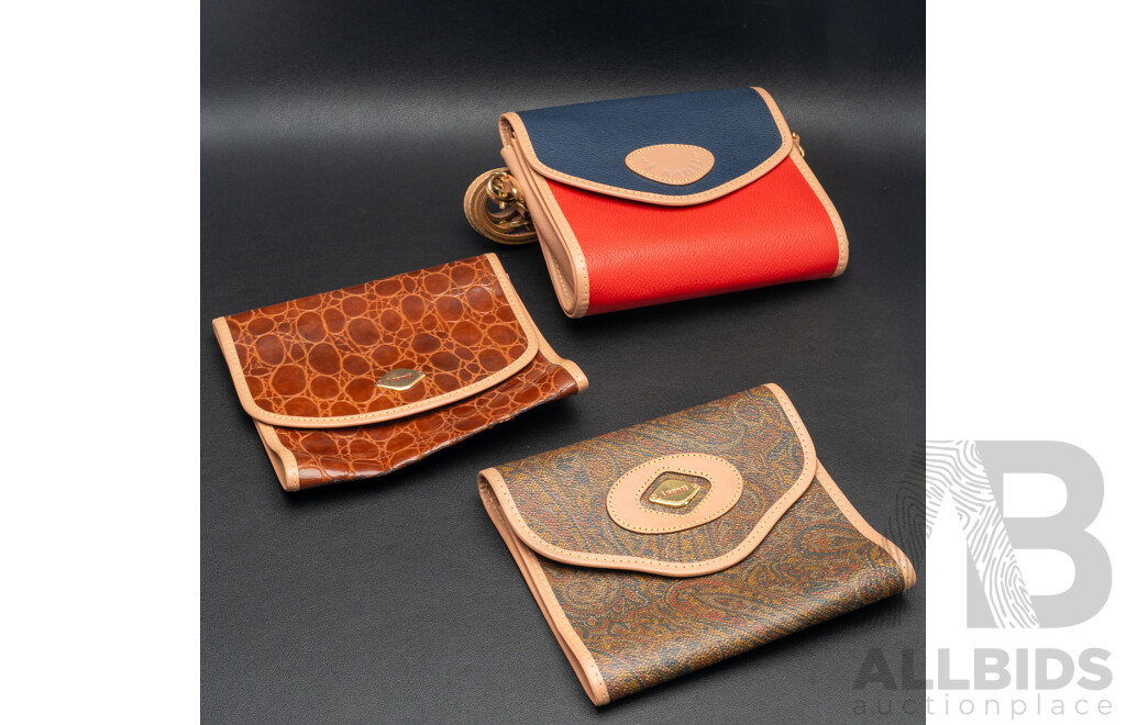 I Santi Interchangable Crossbody Bag with (3) Designs, Made in Italy, as New