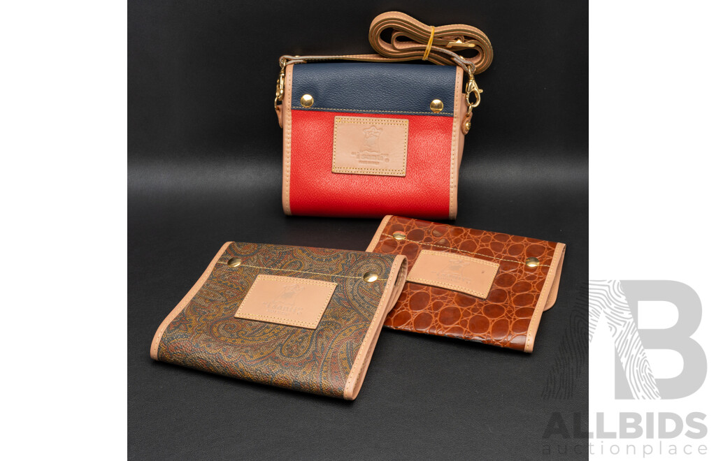 I Santi Interchangable Crossbody Bag with (3) Designs, Made in Italy, as New