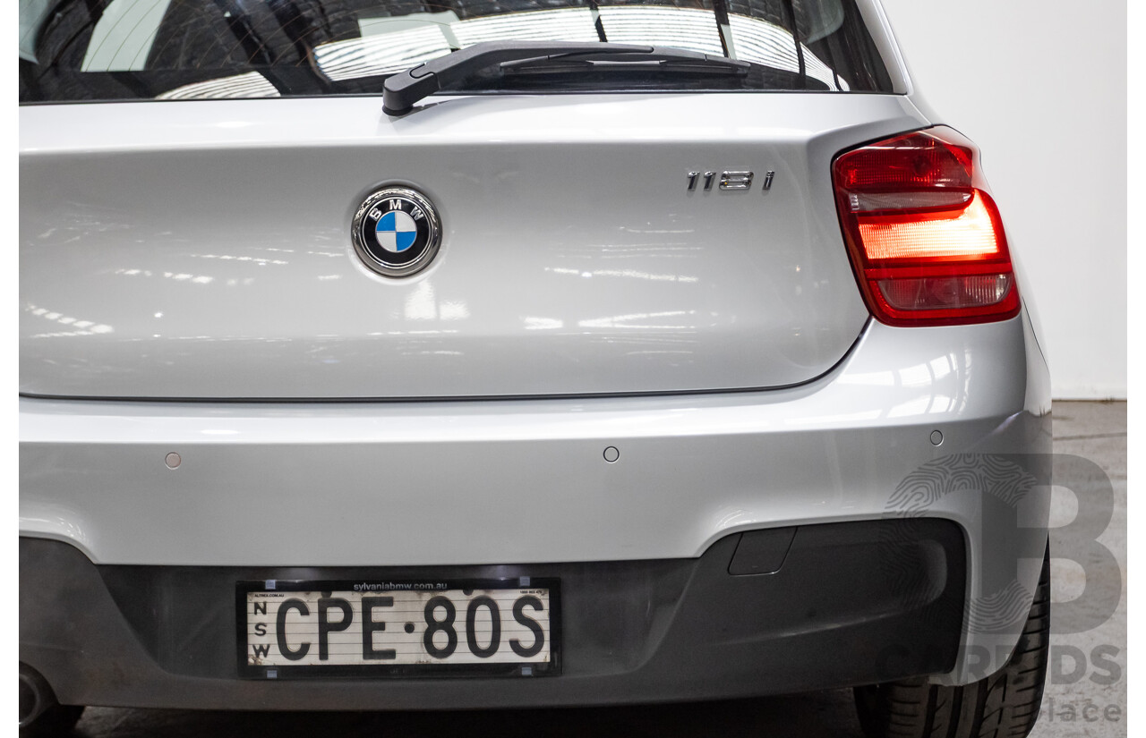 8/2013 BMW 118i F20 M-Sport MY13 5d Hatchback Glacier Silver Turbo 1.6L