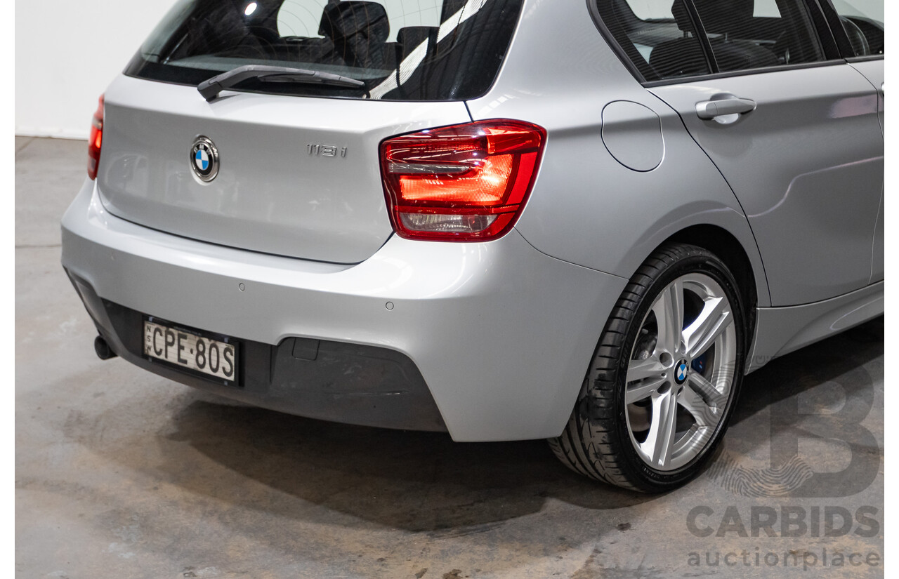 8/2013 BMW 118i F20 M-Sport MY13 5d Hatchback Glacier Silver Turbo 1.6L