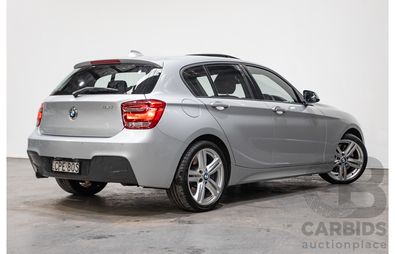 8/2013 BMW 118i F20 M-Sport MY13 5d Hatchback Glacier Silver Turbo 1.6L