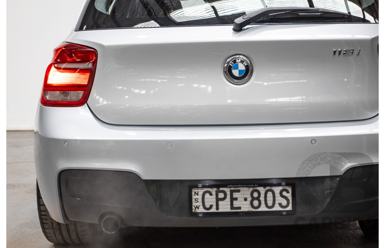 8/2013 BMW 118i F20 M-Sport MY13 5d Hatchback Glacier Silver Turbo 1.6L