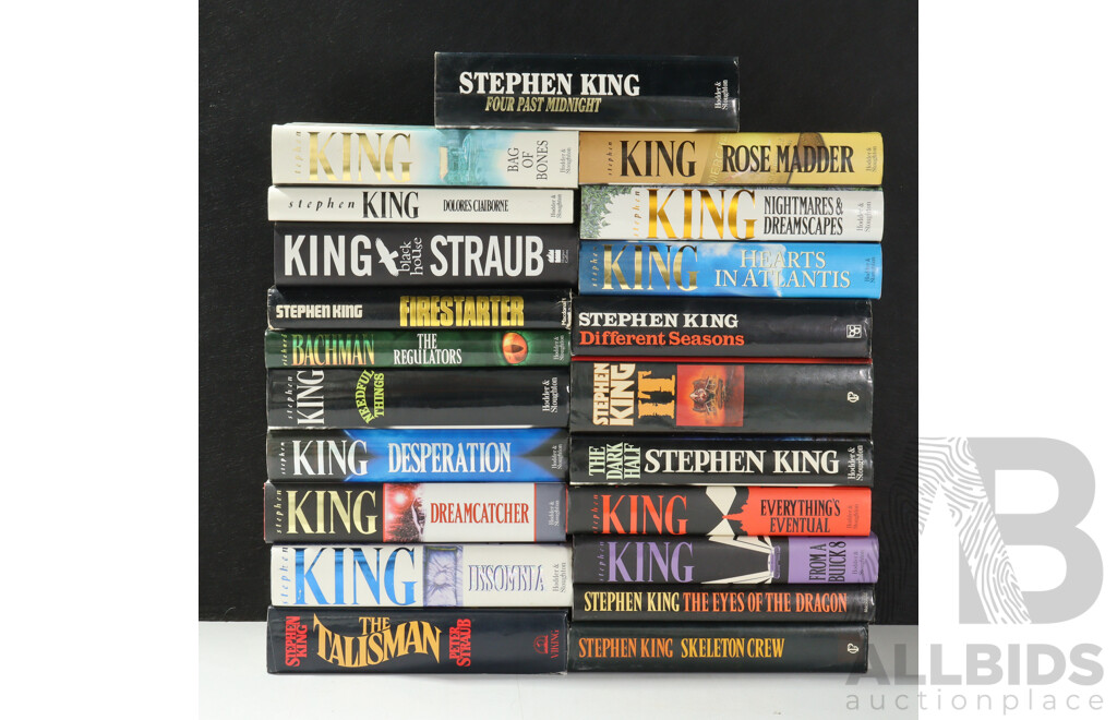 Collection Stephen King Novels, All Hardcover with Dust Jackets