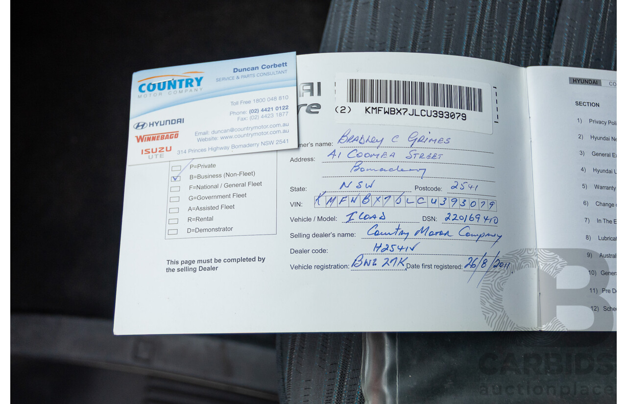 8/2011 Hyundai iLoad TQ MY11 4d Van Hyper Silver Metallic Turbo Diesel 2.5L