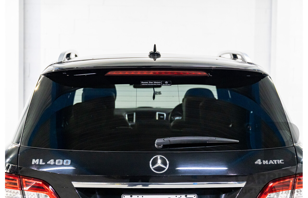 10/2014 Mercedes-Benz ML400 AMG Package (4x4) 166 MY14 4d Wagon Black Obsidian Metallic Twin Turbo V6 3.0L