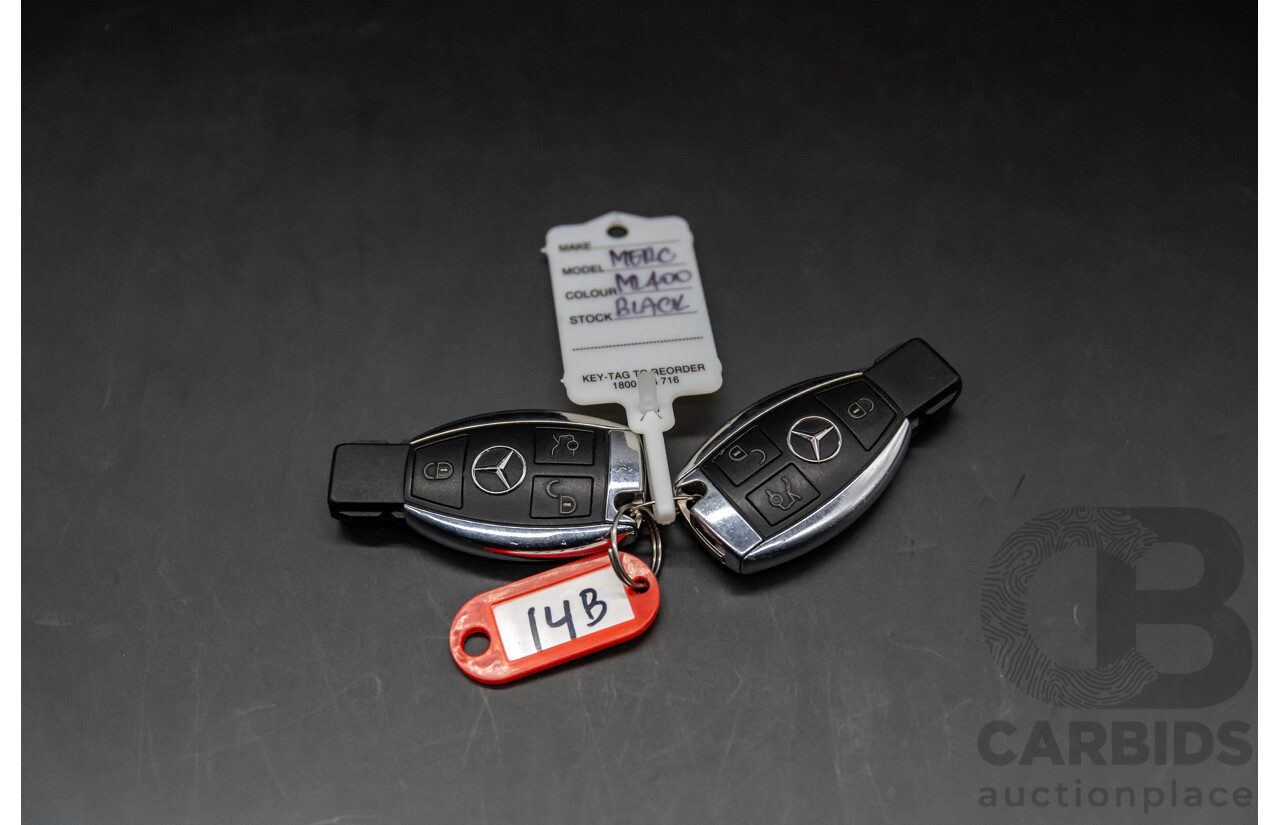 10/2014 Mercedes-Benz ML400 AMG Package (4x4) 166 MY14 4d Wagon Black Obsidian Metallic Twin Turbo V6 3.0L