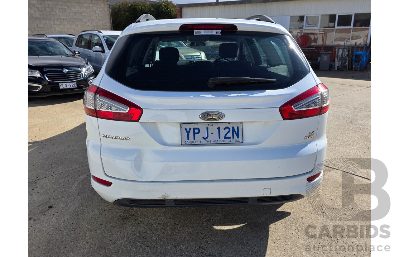 12/2010 Ford Mondeo LX TDCi MB 4d Wagon White Turbo Diesel 2.0L