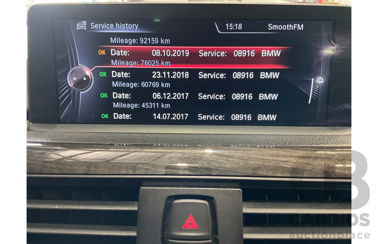 8/2014 BMW 328i Luxury Line F30 MY14 4d Sedan Black Sapphire Metallic Turbo 2.0L