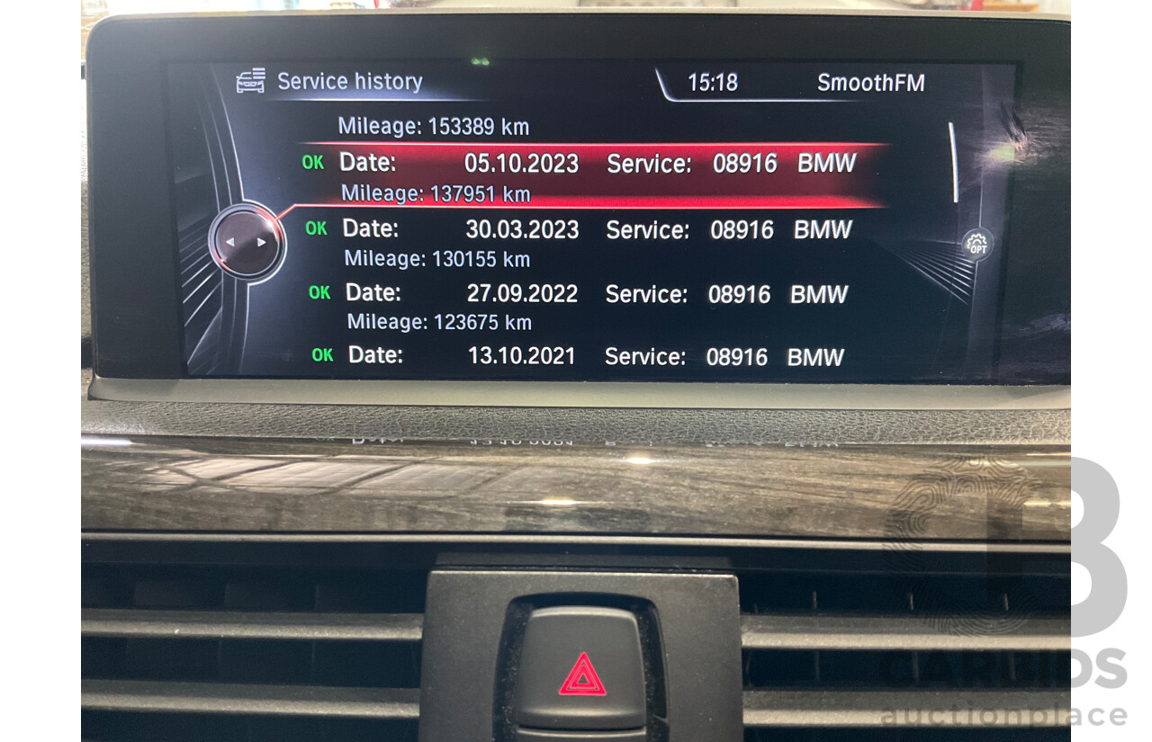 8/2014 BMW 328i Luxury Line F30 MY14 4d Sedan Black Sapphire Metallic Turbo 2.0L