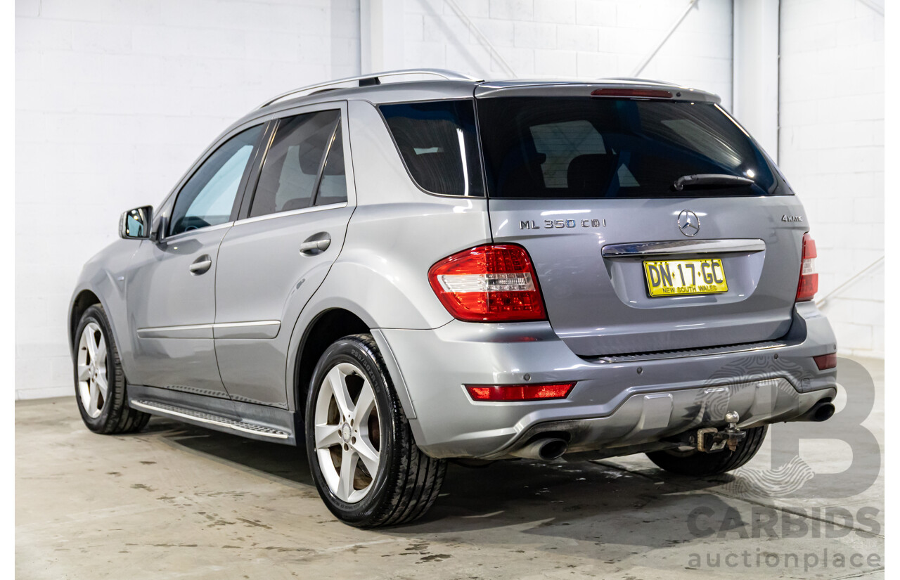 8/2010 Mercedes-Benz ML 350 CDI BE (4x4) W164 09 UPGRADE 4d Wagon Palladium Silver Metallic Turbo Diesel 3.0L
