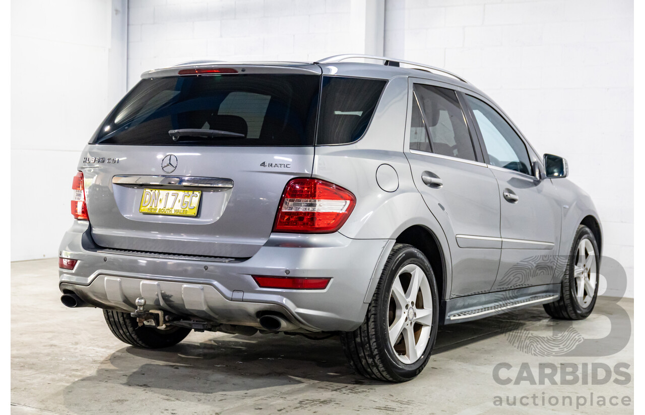 8/2010 Mercedes-Benz ML 350 CDI BE (4x4) W164 09 UPGRADE 4d Wagon Palladium Silver Metallic Turbo Diesel 3.0L