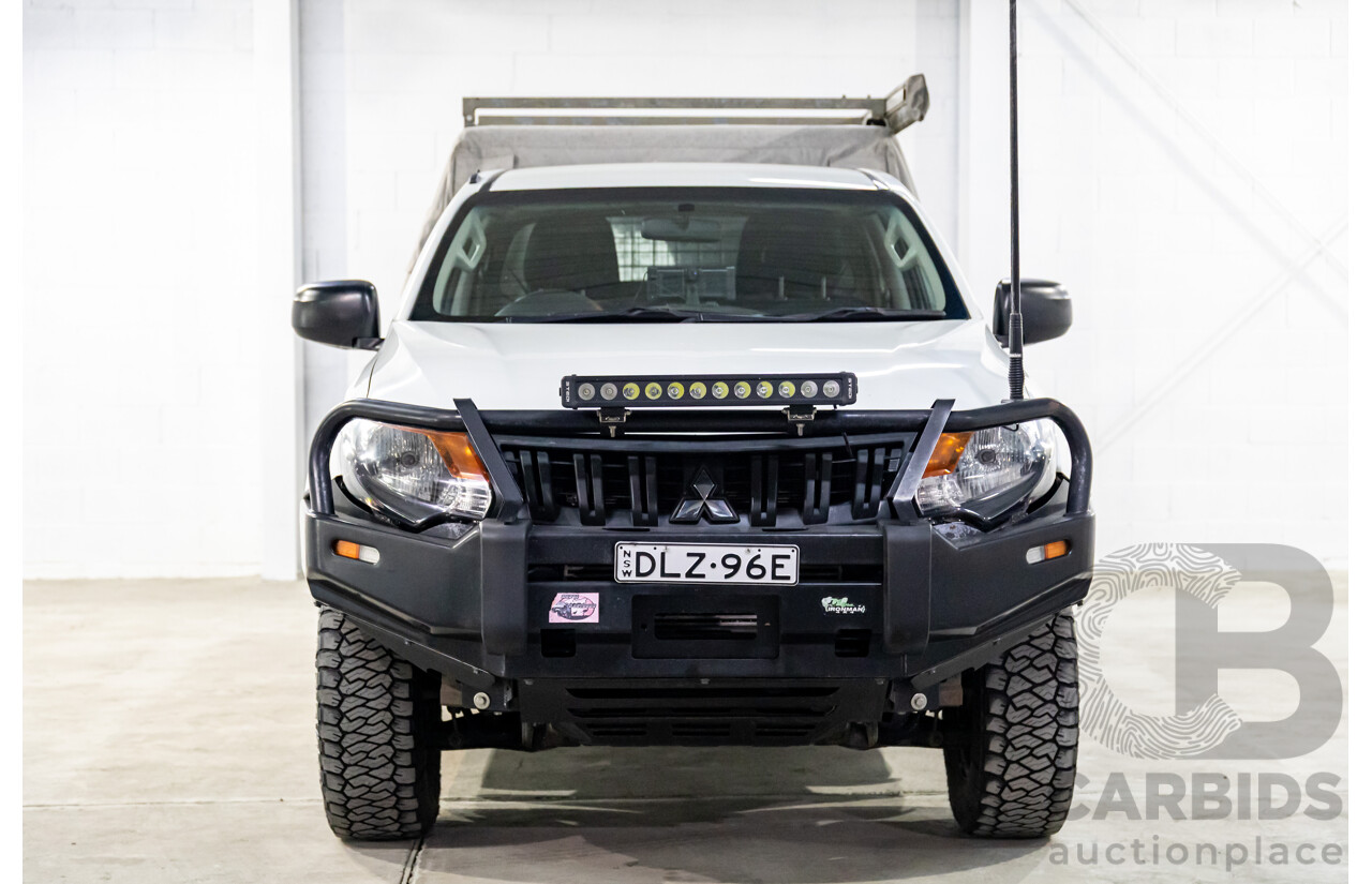 11/2016 Mitsubishi Triton GLX (4x4) MQ MY16 Club C/Chas Solid White Turbo Diesel 2.4L - Custom Tipper Tray