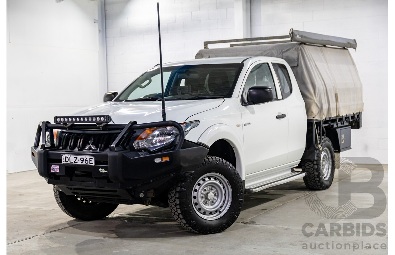 11/2016 Mitsubishi Triton GLX (4x4) MQ MY16 Club C/Chas Solid White Turbo Diesel 2.4L - Custom Tipper Tray